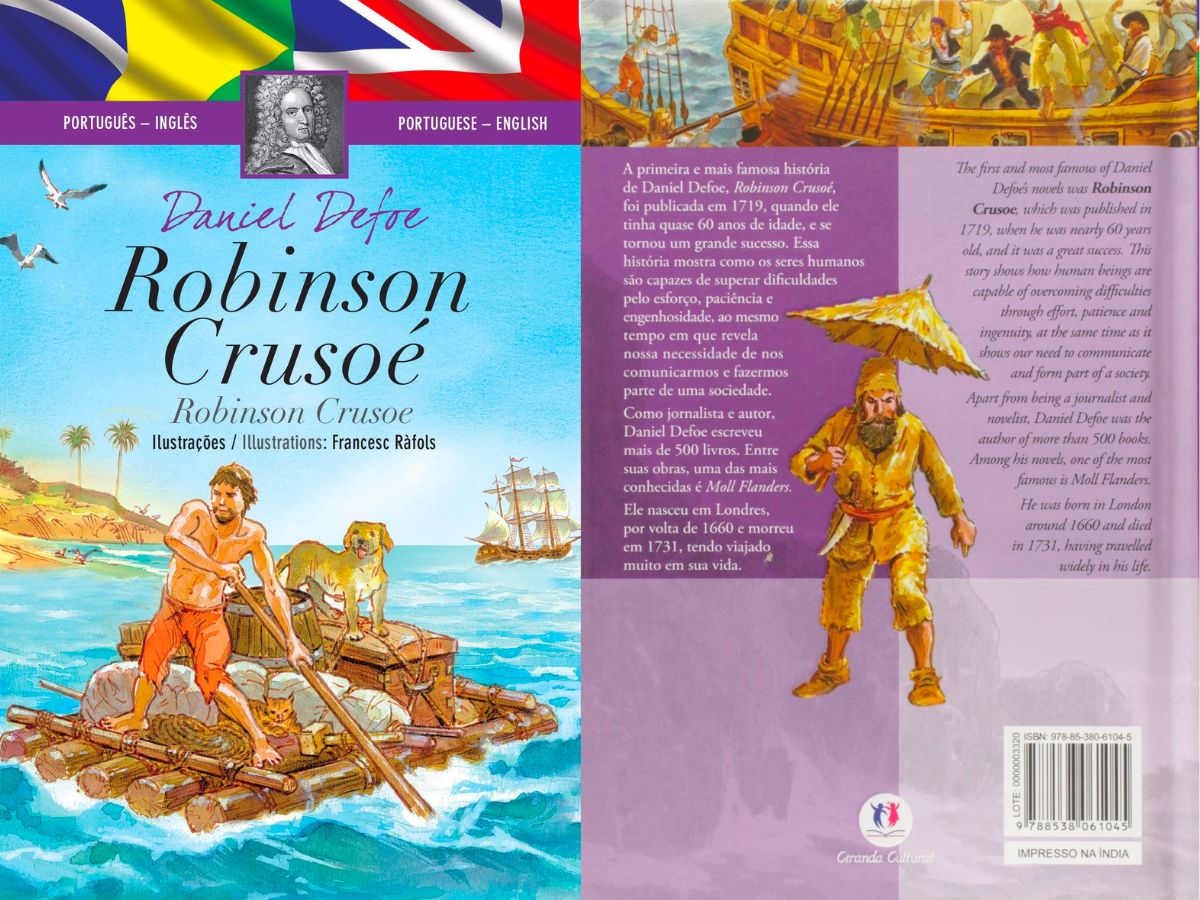 Livro Robinson Crusoé de Daniel Defoe
