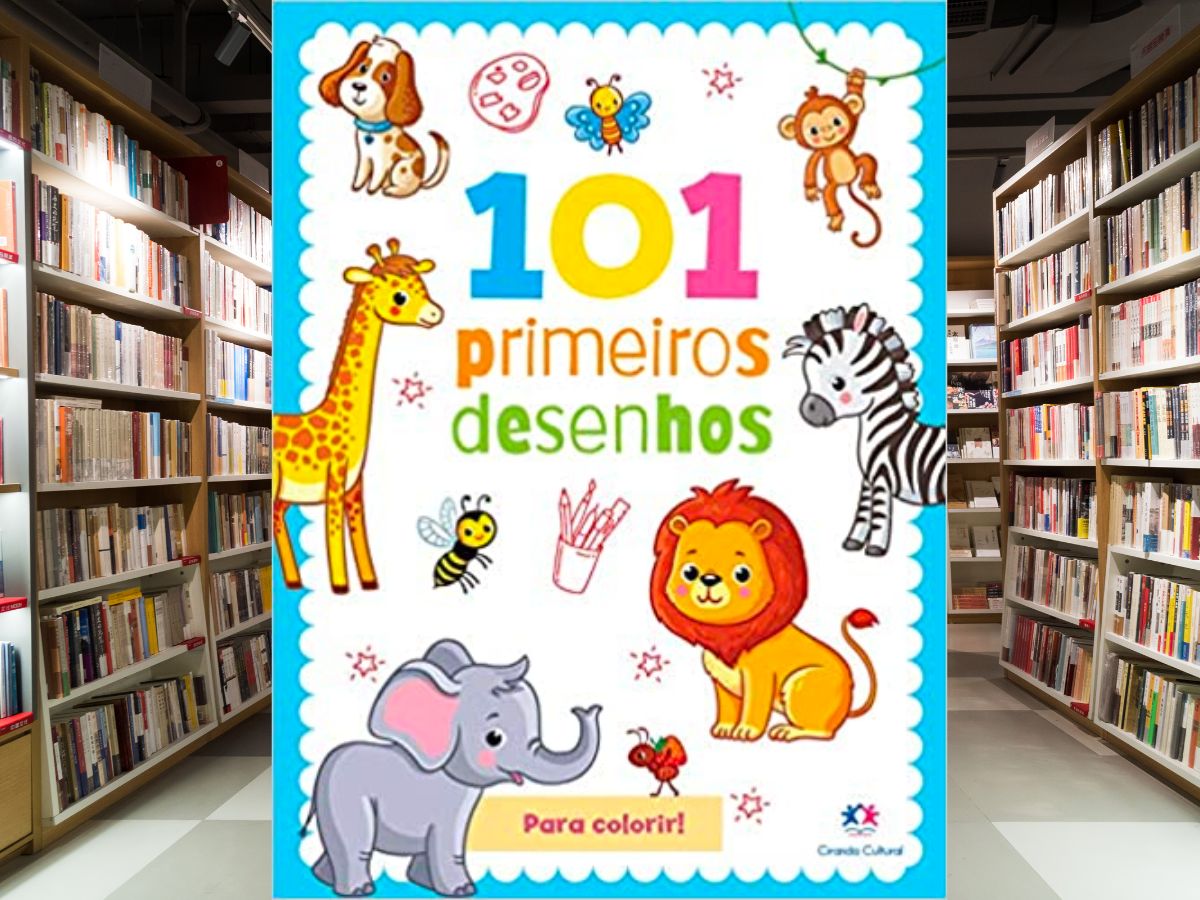 101 primeiros desenhos - livro de atividades de colorir