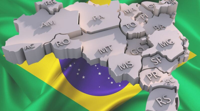 Mapa do Brasil e seus Estados