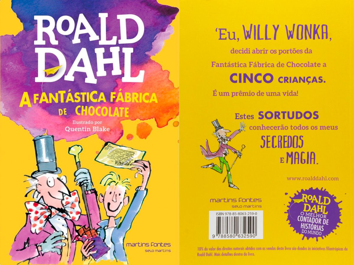 livro A Fantástica Fábrica de Chocolate de Roald Dahl