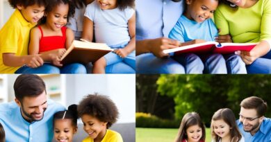 Pais e filhos lendo